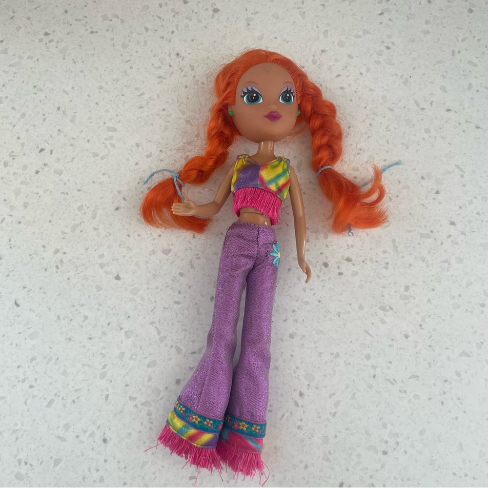 Vintage 2000 Lisa Frank Fab Friends Lisa Doll MGA Orange Hair Groovy fashion